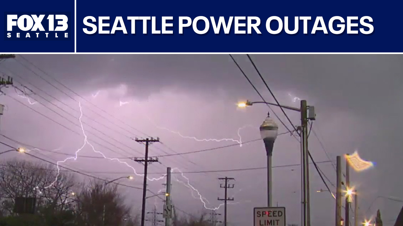 Power outages fall following lightning in Seattle area