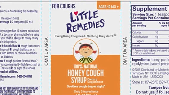 Little Remedies kids cough syrup recalled
