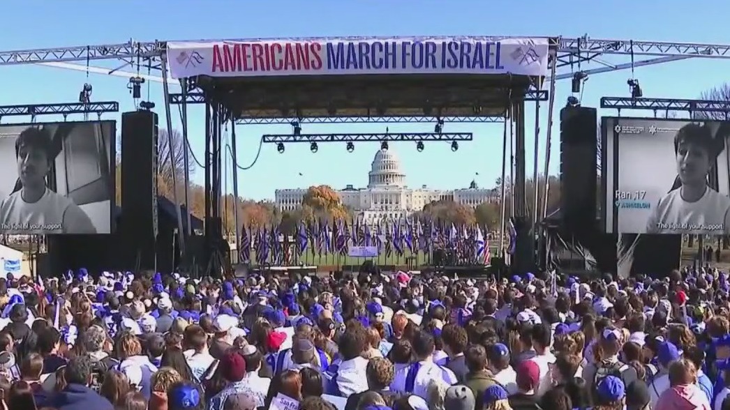 Droves of Americans head to DC to show Israel support