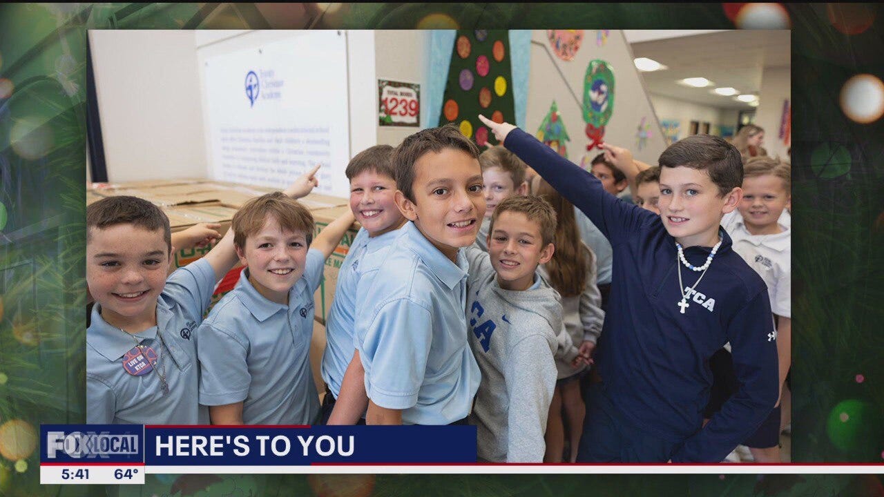 Here's to You: Addison 4th graders donate Christmas boxes