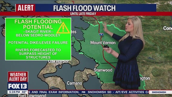 Seattle weather: Flash flood potential through Friday