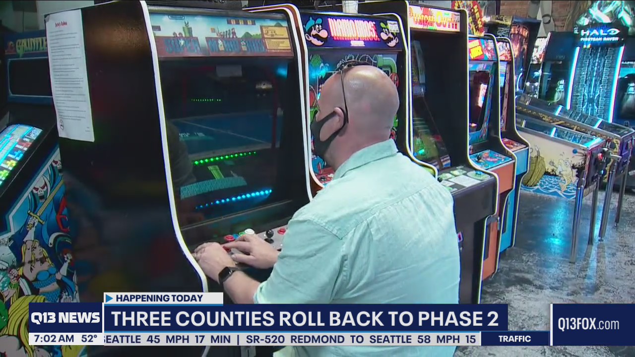 Three counties roll back to Phase 2