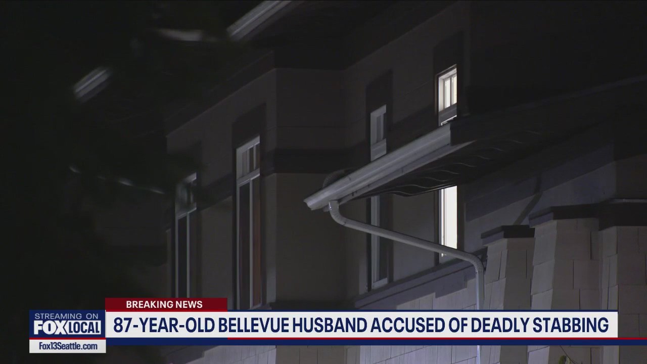 87-year-old man accused of stabbing wife to death in Bellevue
