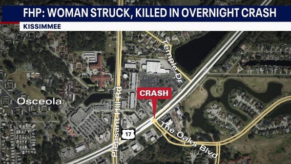 Woman struck, killed in Osceola County overnight crash