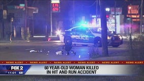 Driver of red SUV sought after 60-year-old woman killed crossing 7 Mile