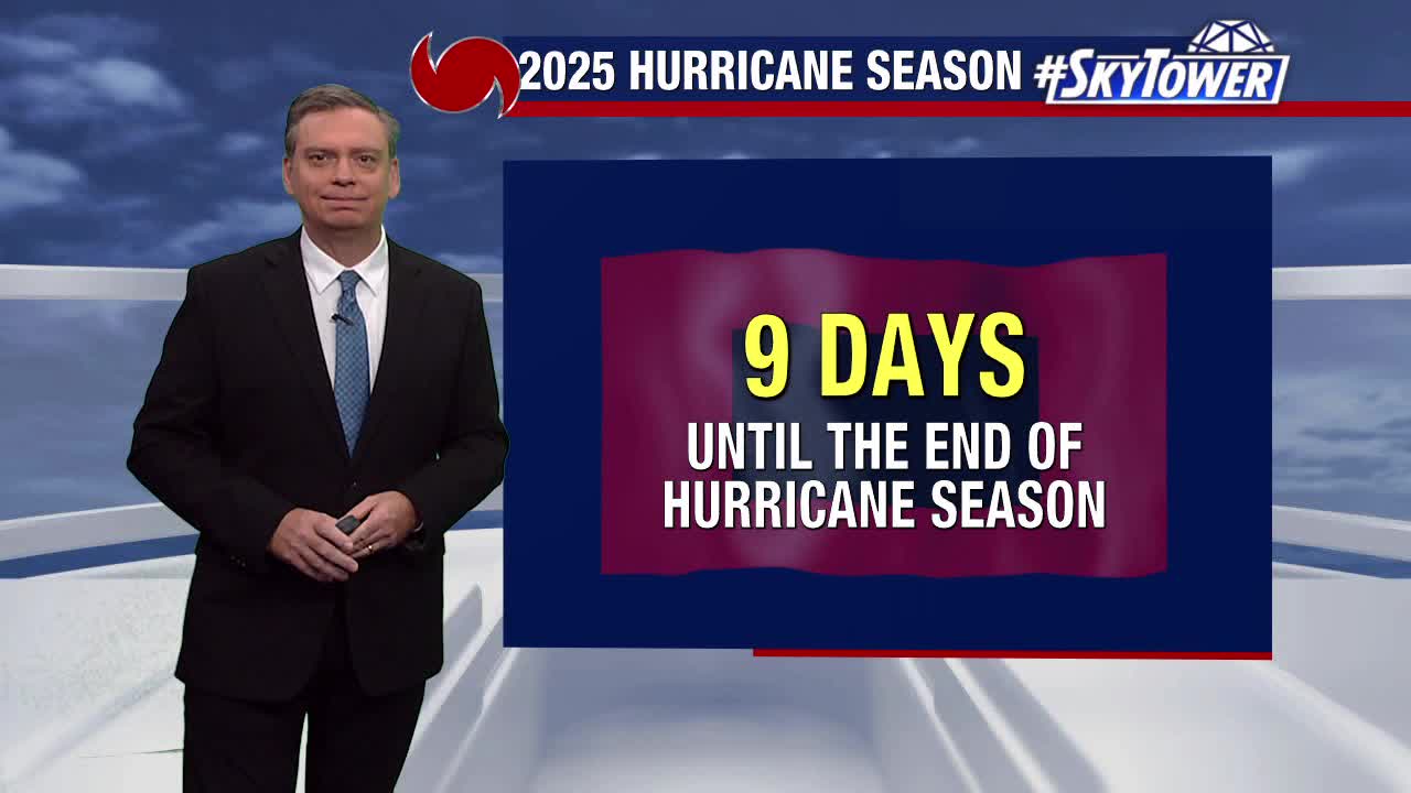9 days left in hurricane season