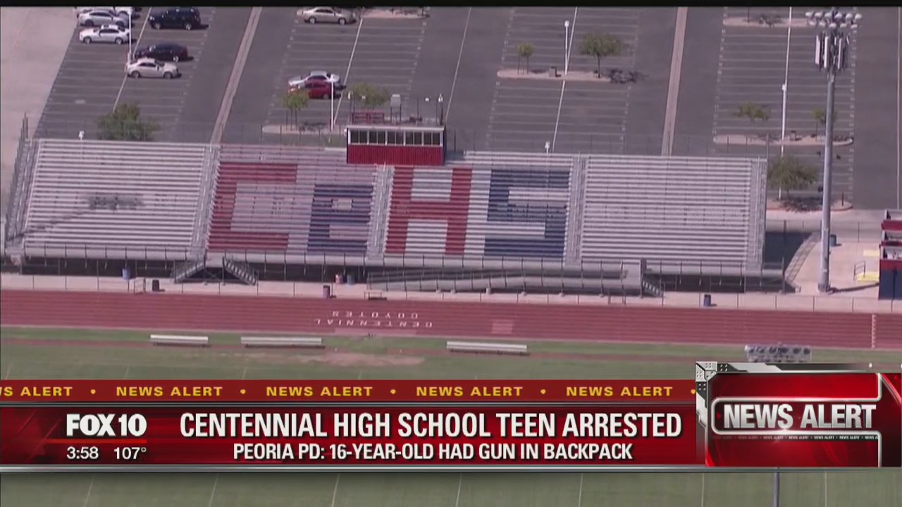 Peoria Police: Gun found in backpack of Centennial High School student caught smoking marijuana wax
