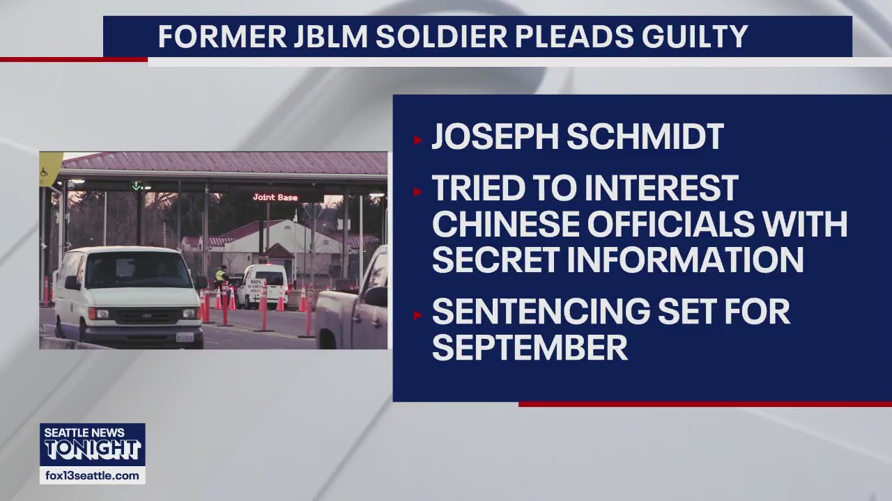 Former JBLM soldier pleads guilty to selling military secrets to China
