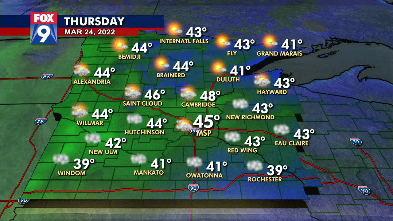 Thursday's forecast: Typical March weather