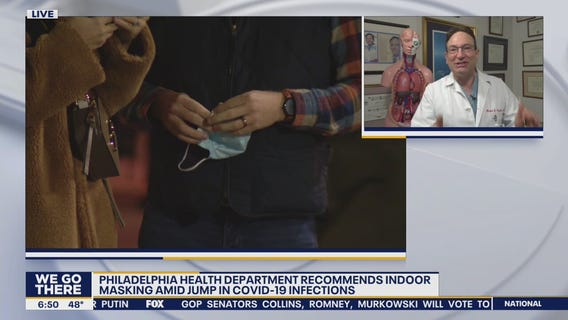 Philadelphia Health Department recommends return to mask-wearing indoors as COVID-19 infections rise