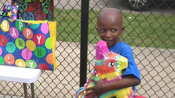 6-year-old battling cancer has early birthday party in his honor