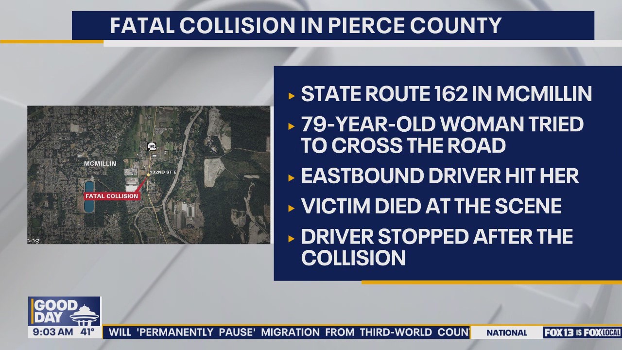 Puyallup woman killed in crash on State Route 162 | FOX 13 Seattle