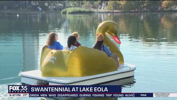 Orlando celebrates 100 years of Swan Boats on Lake Eola