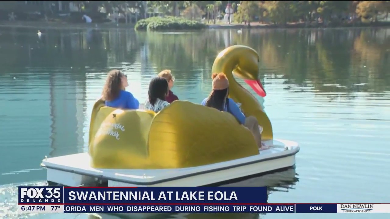 Orlando celebrates 100 years of Swan Boats on Lake Eola