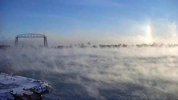 WATCH: Sea smoke rolls in over Canal Park