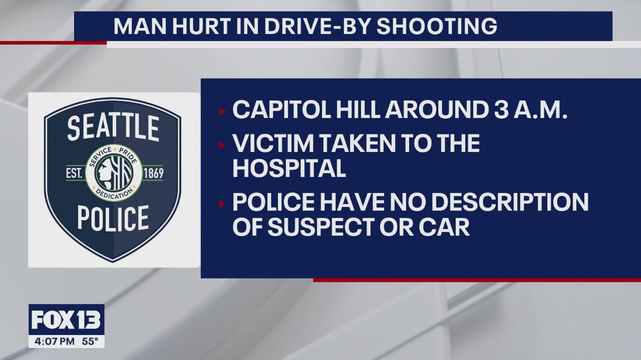 Man hurt in drive-by shooting in Seattle's Capitol Hill