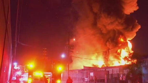 Boyle Heights building fire sparks hundreds of small explosions