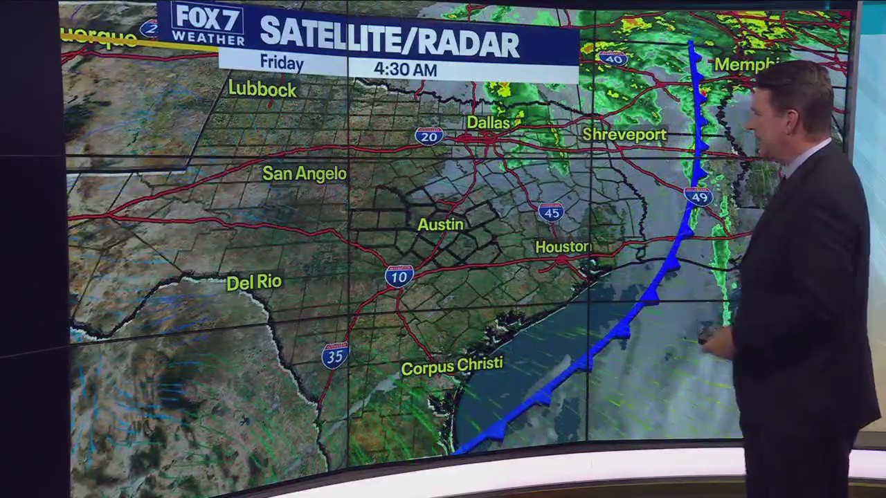 Central Texas weather: Cold front brings cooler temperatures, wind