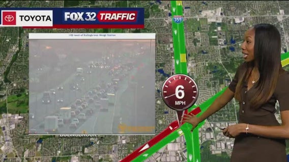 Pothole repairs close 2 outbound lanes on I-55 in Bolingbrook