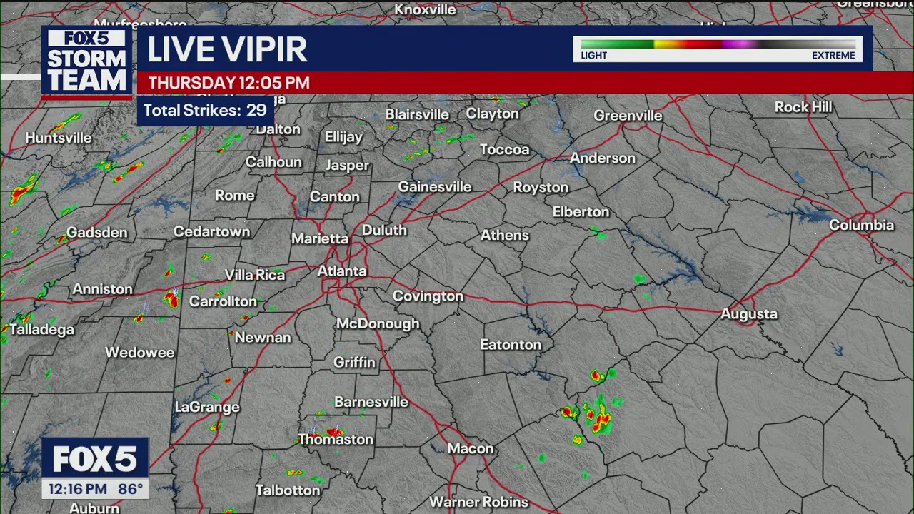 Thursday midday weather forecast