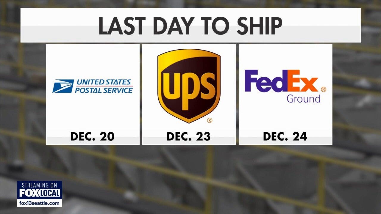 Holiday shipping deadlines you don't want to miss