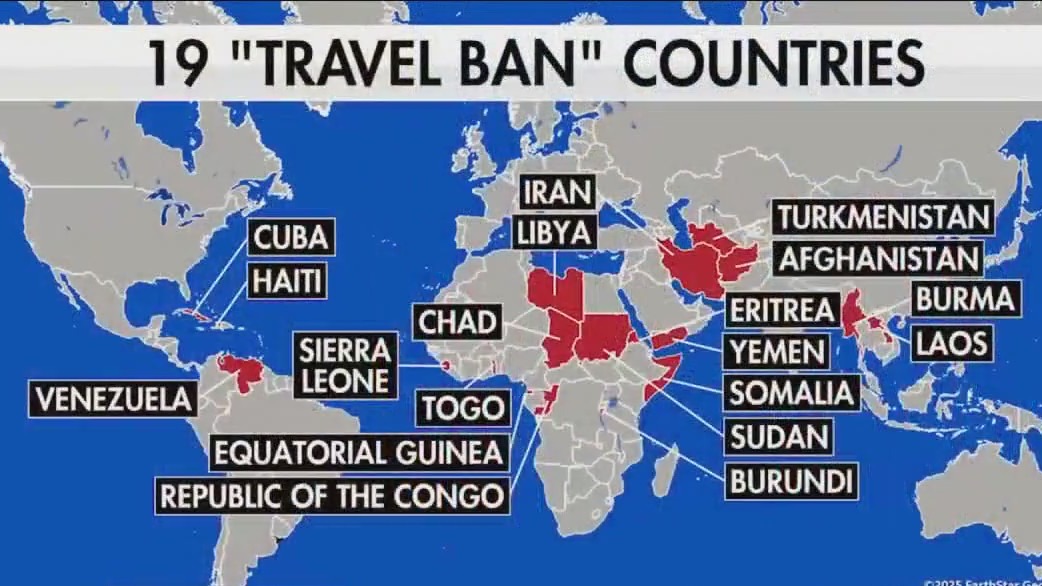 Immigration processing stopped for several countries