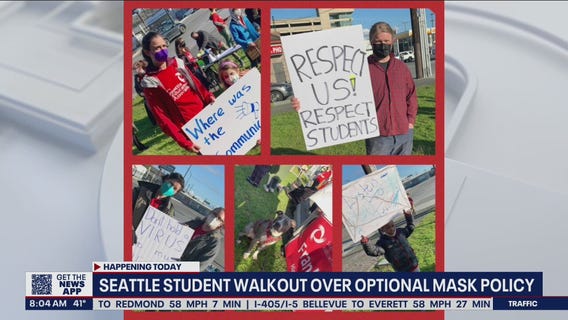 Seattle student walkout over optional mask policy