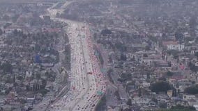 Motorcyclist dies on 110 Freeway in South LA