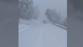 Rare blizzard takes aim at southern California