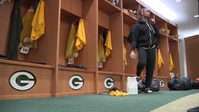 Locker cleanout at Lambeau Field