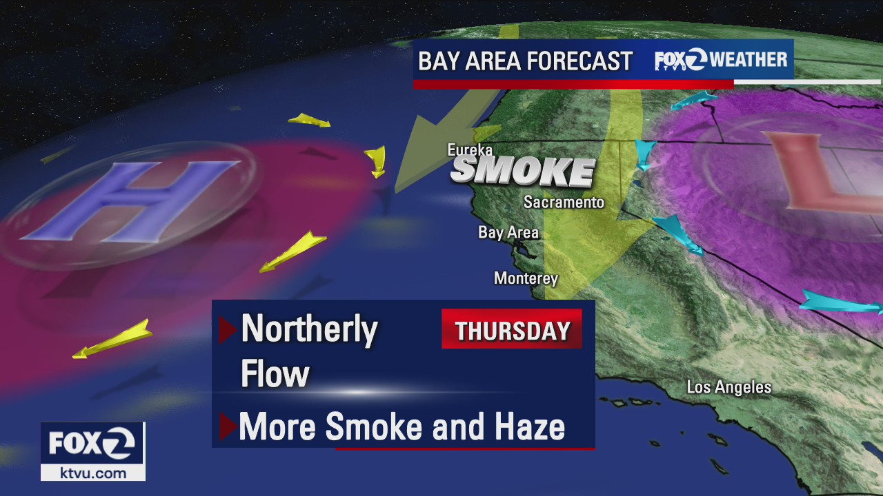 THURSDAY FORECAST: Warm temps and hazy skies all around the Bay Area