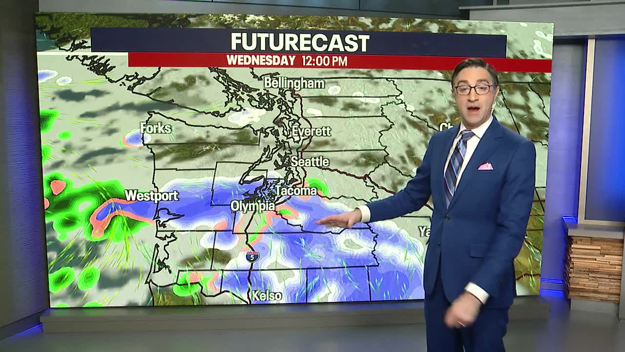 Seattle weather: Snow shower mix for Wednesday