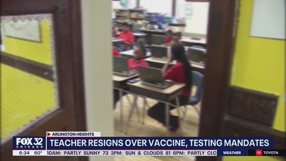 Arlington Heights teacher resigns instead of getting vaccinated, facing weekly testing