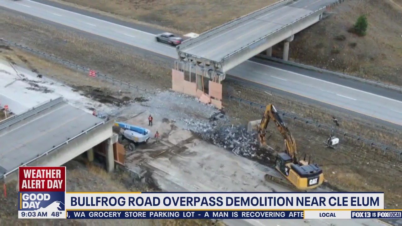 Bullfrog road overpass demolition completed, I-90 westbound reopens early