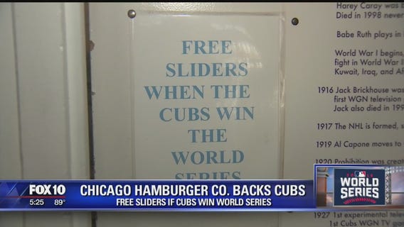 Free sliders if Cubs win the World Series