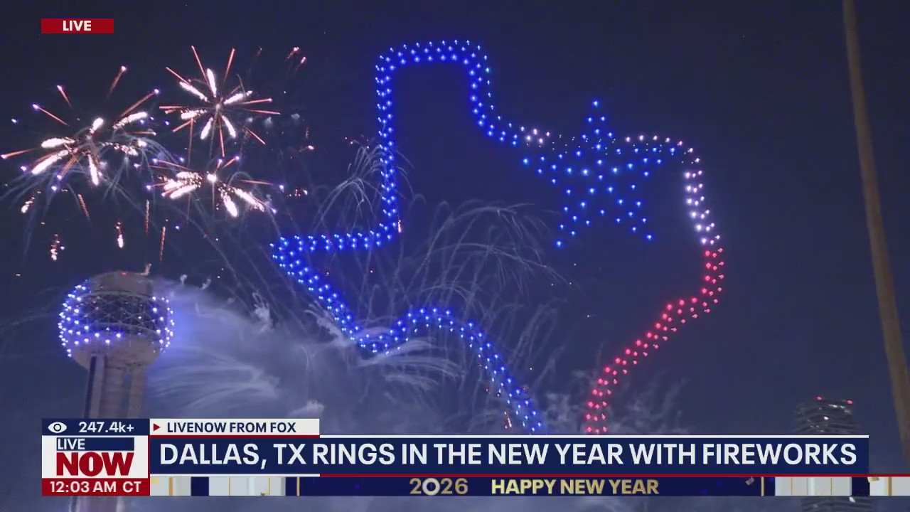 New Years Eve in Dallas: Fireworks and drone show