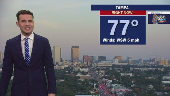 Tampa Weather | Warming up into the evening