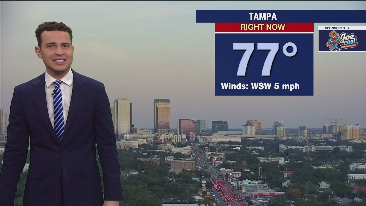 Tampa Weather | Warming up into the evening