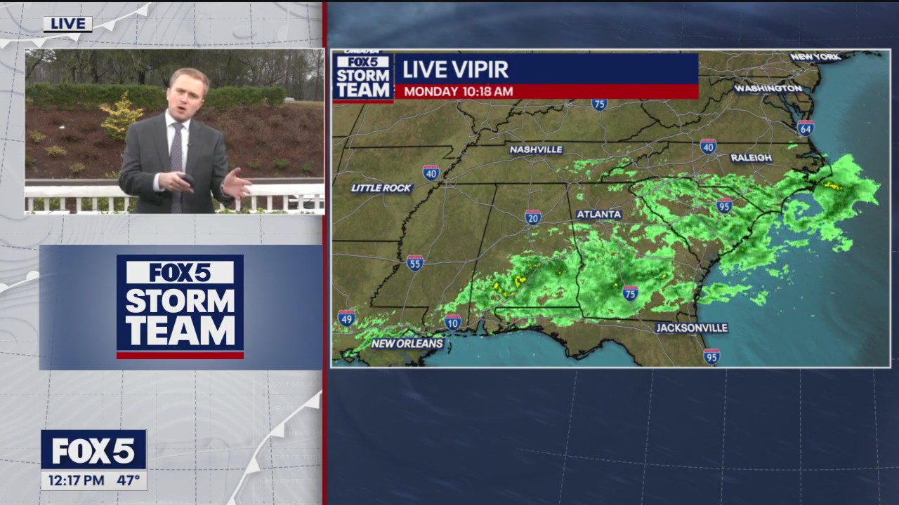 Monday midday weather forecast