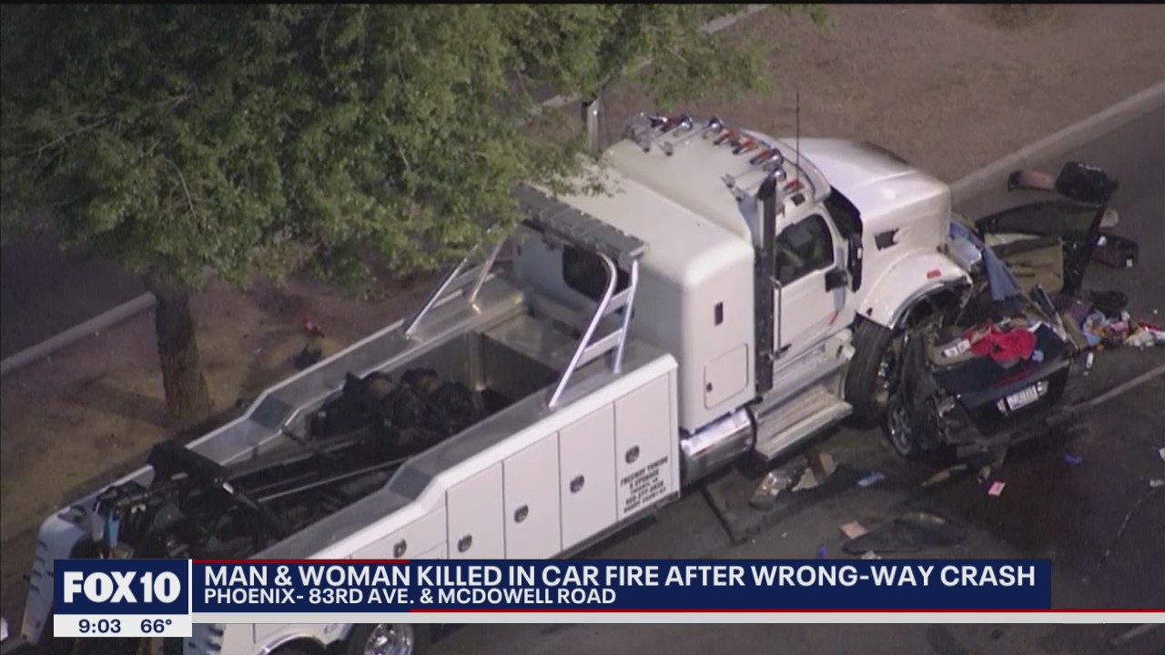 Man, woman killed in wrong-way crash near 83rd Avenue and McDowell ...