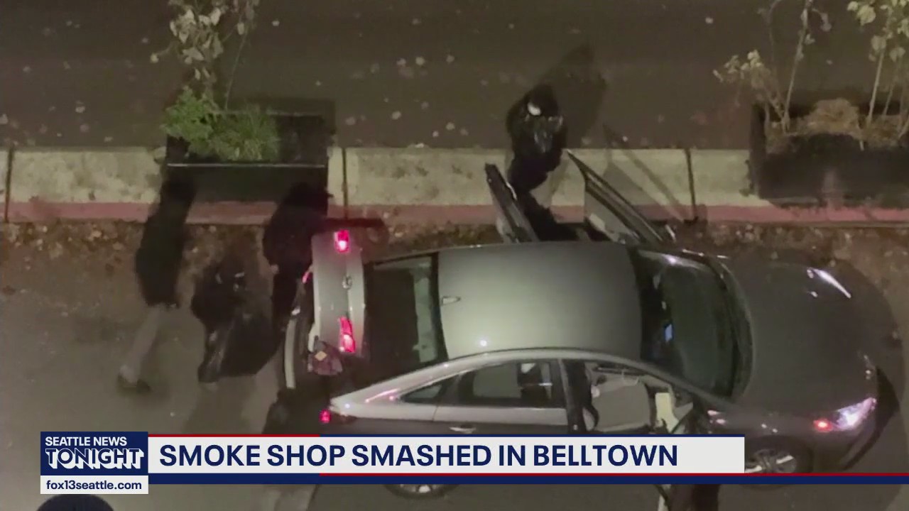 Smoke shop smashed in Belltown