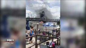 Boat catches fire on Mississippi River near Inver Grove Heights