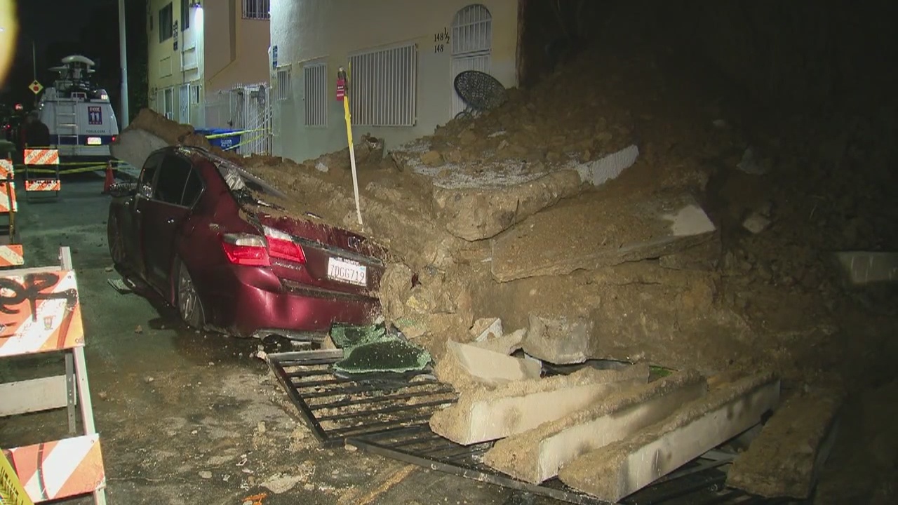 Echo Park neighborhood mudslide