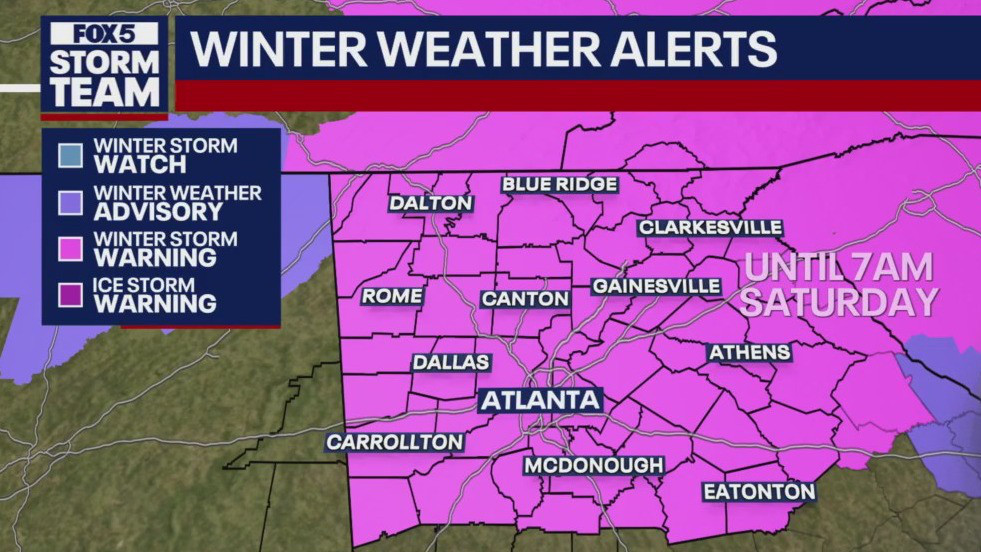 Winter Storm Warning: Icy, slushy road