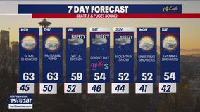 Rainy in Seattle all the way through the weekend