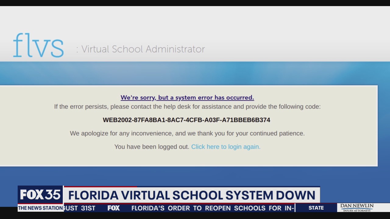 Florida Virtual School system down