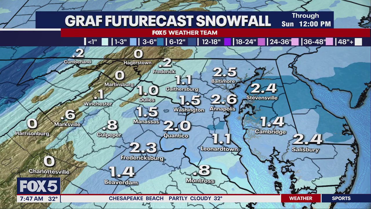 DC weather: Snow likely Saturday night into Sunday