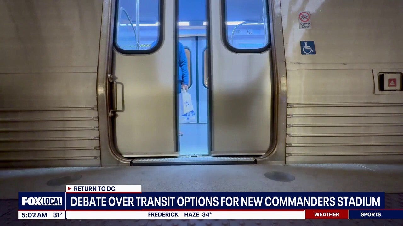 Debate over transit options for new Commanders stadium