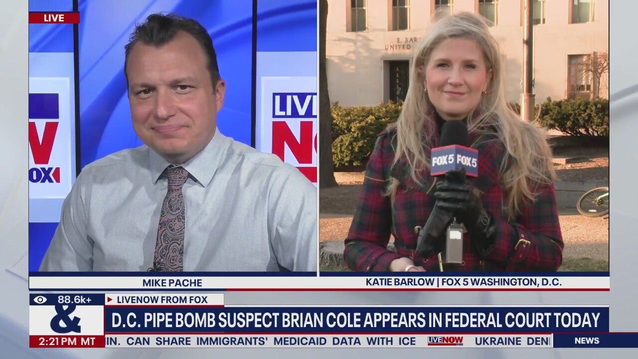 D.C. pipe bomb suspect Brian Cole appears in court