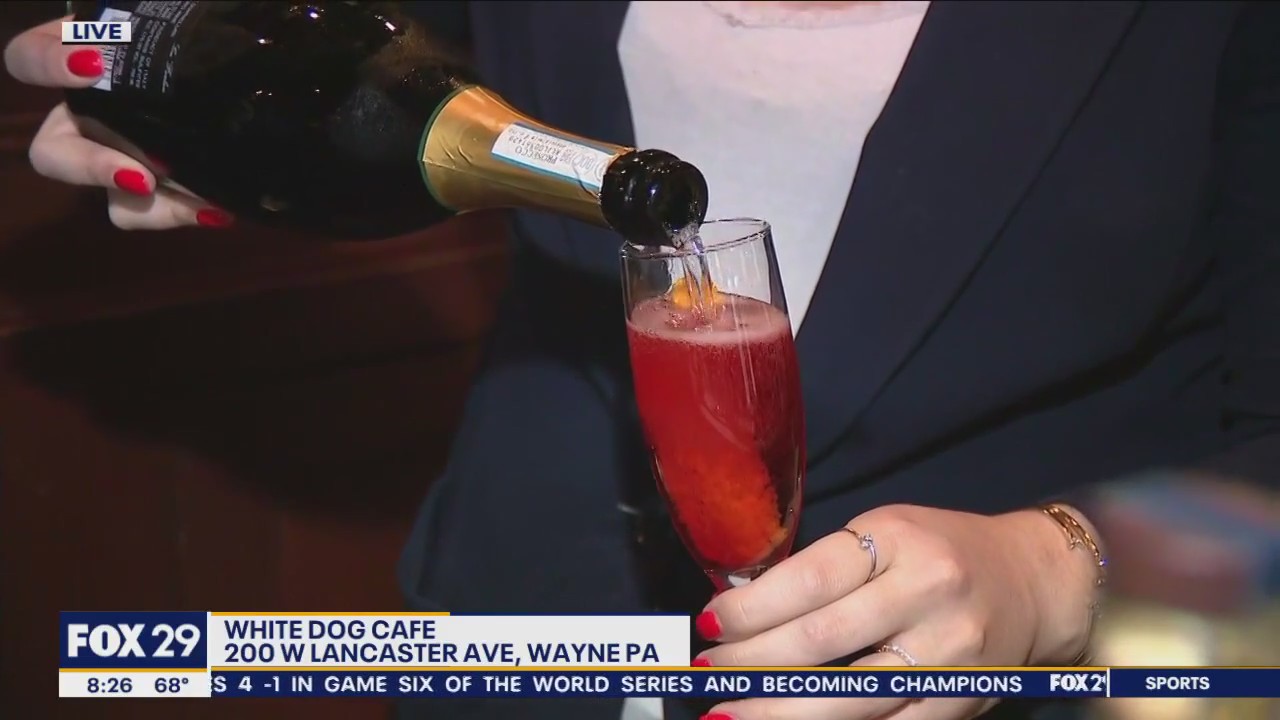 Popping bottles at White Dog Cafe in Wayne